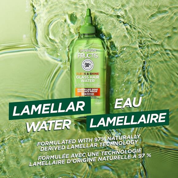Garnier Fructis Sleek & Shine GLASS HAIR WATER Lamellar Rinse-Out 6.0 fl oz - Picture 6 of 9